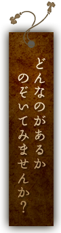 どんなのあるかのぞいてみませんか？お品書きのページへ